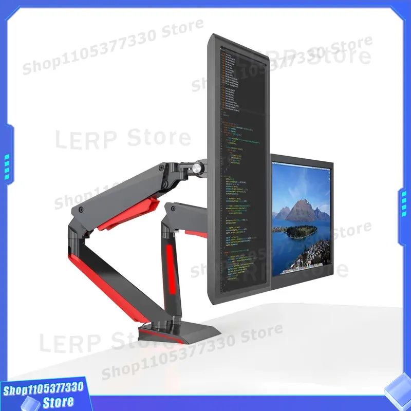 Desk Setup Dual Monitor - Supporto da Scrivania in Alluminio per