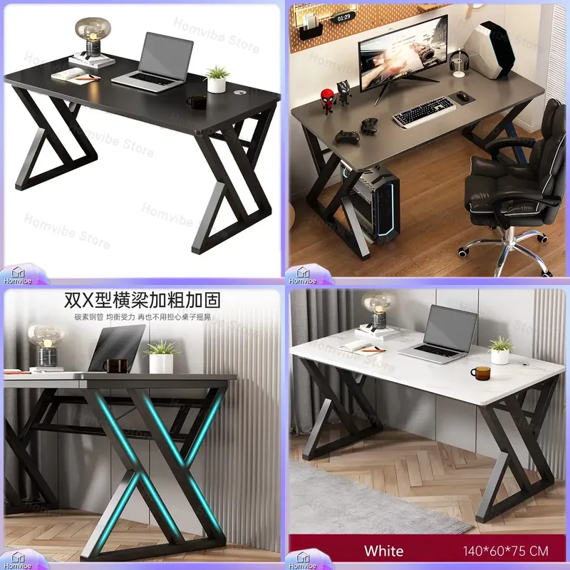 Desk Setup Height - Scrivania Moderna Minimalista per Ufficio Domestico,