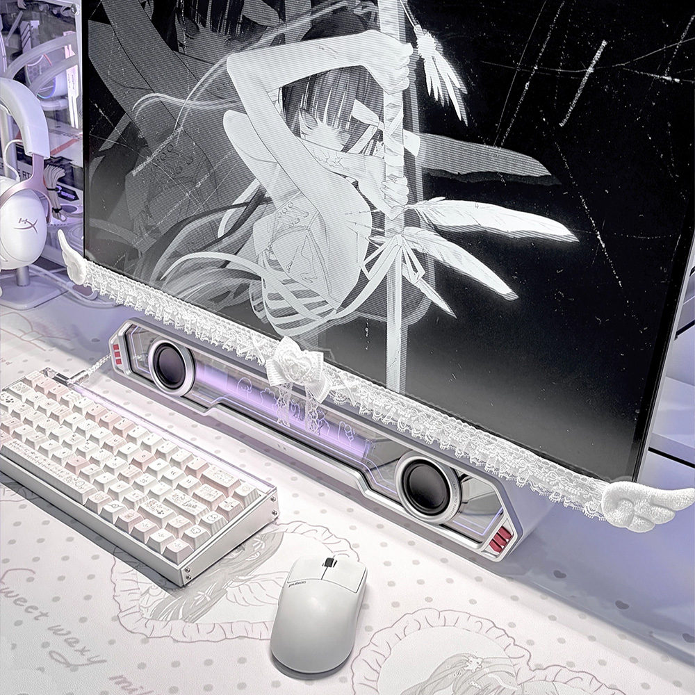Korean Desk Setup - Cintura Decorativa Kawaii in Pizzo Bianco