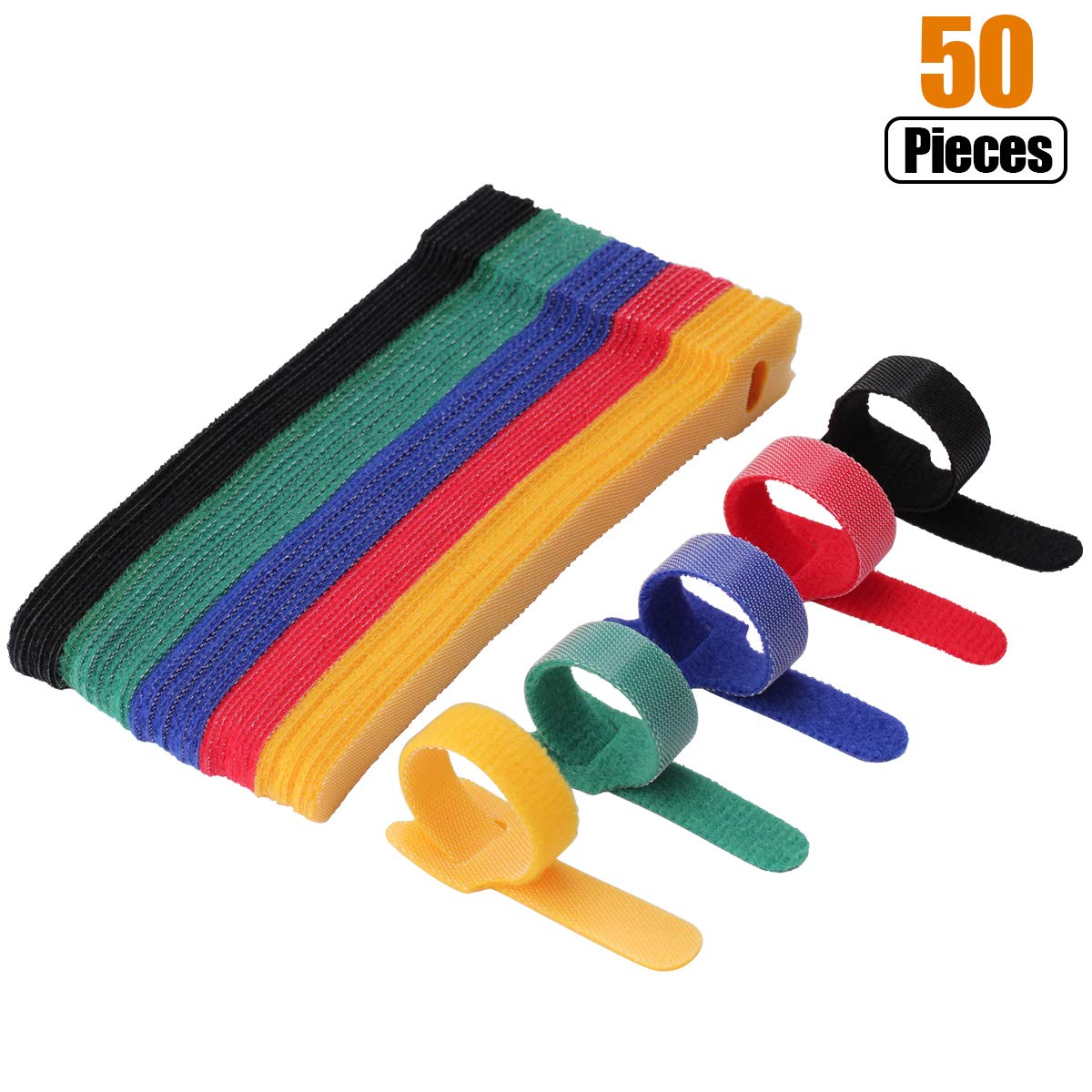 Cable Velcro Strap - 50 pz 12*150-300mm T-tipo Velcro Fascette