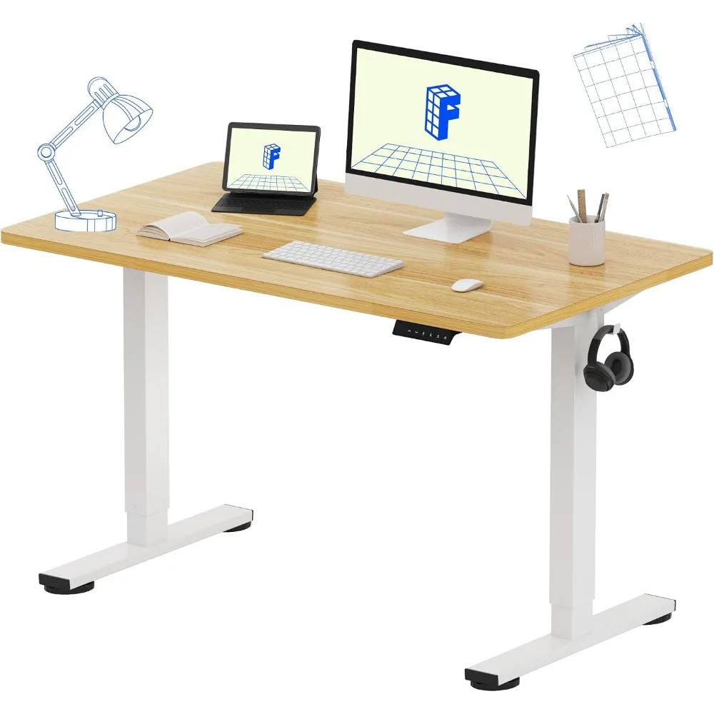 Desk Setup Dual Monitor - Scrivania Regolabile in Altezza Monoblocco 48