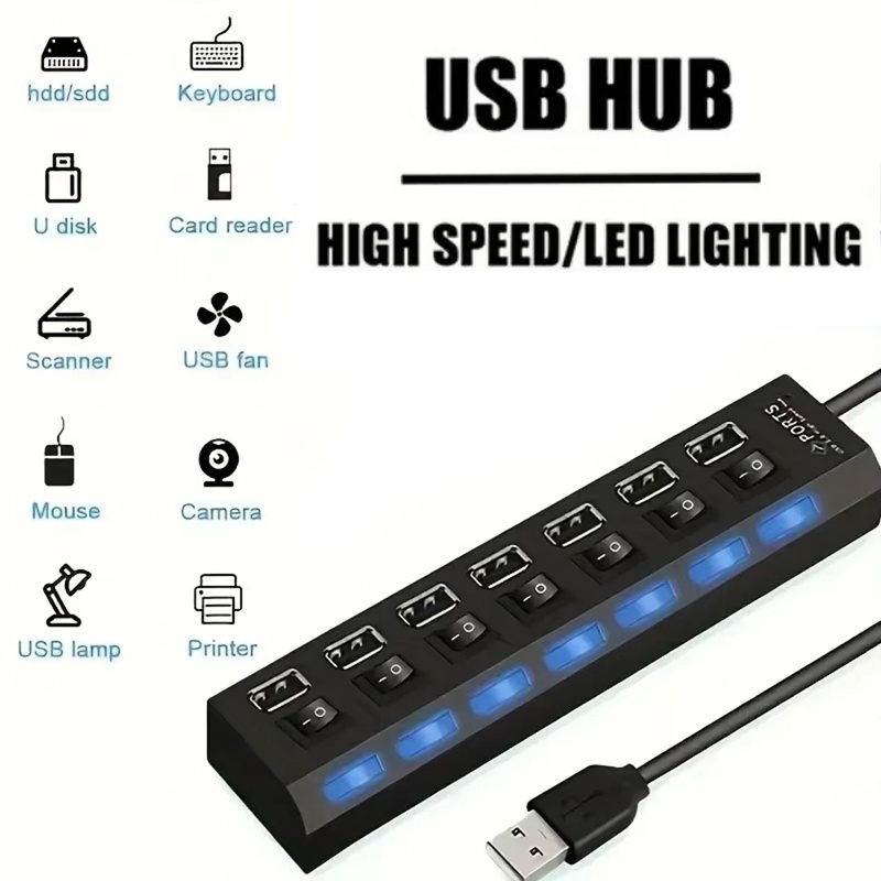 Desk Setup Hub - Hub USB 2.0 a 7 porte