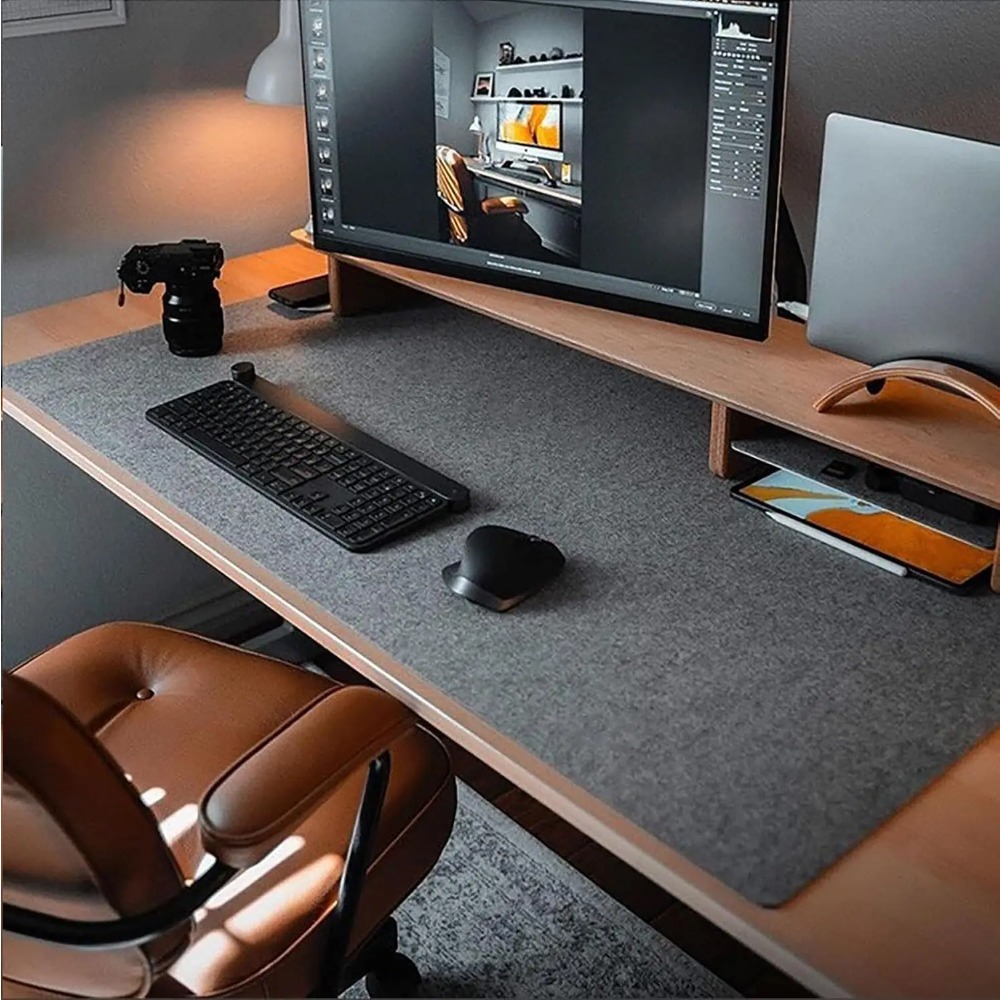 Desk Setup Rug - Tappetino da scrivania in feltro Tappetino