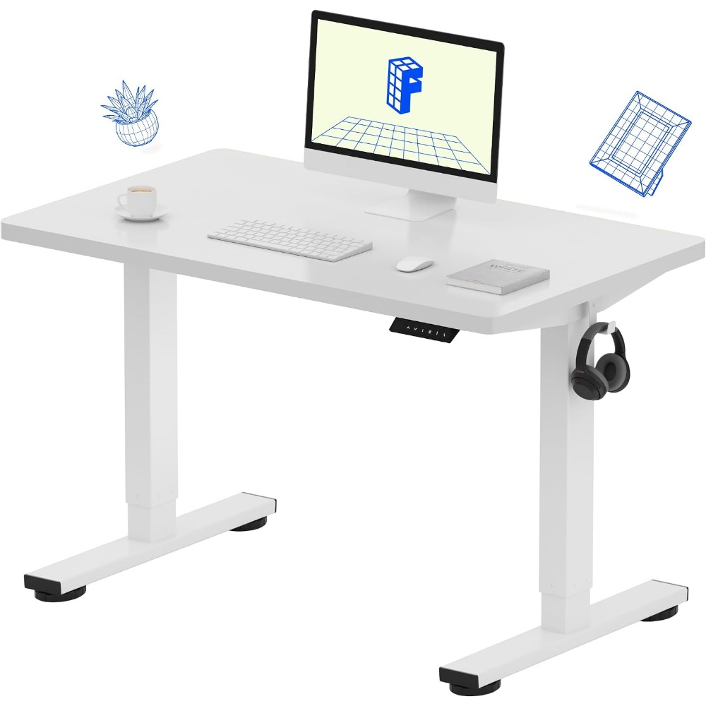 Desk Setup Dual Monitor - FLEXISPOT EN1 Scrivania Regolabile in Altezza