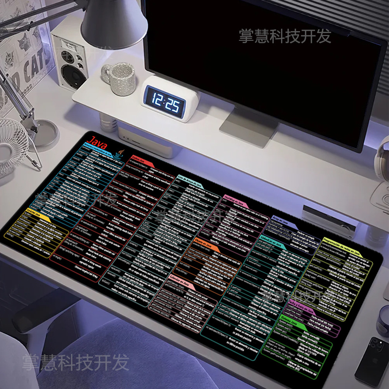 Desk Setup Rug - Tappetino per mouse con programmazione Java
