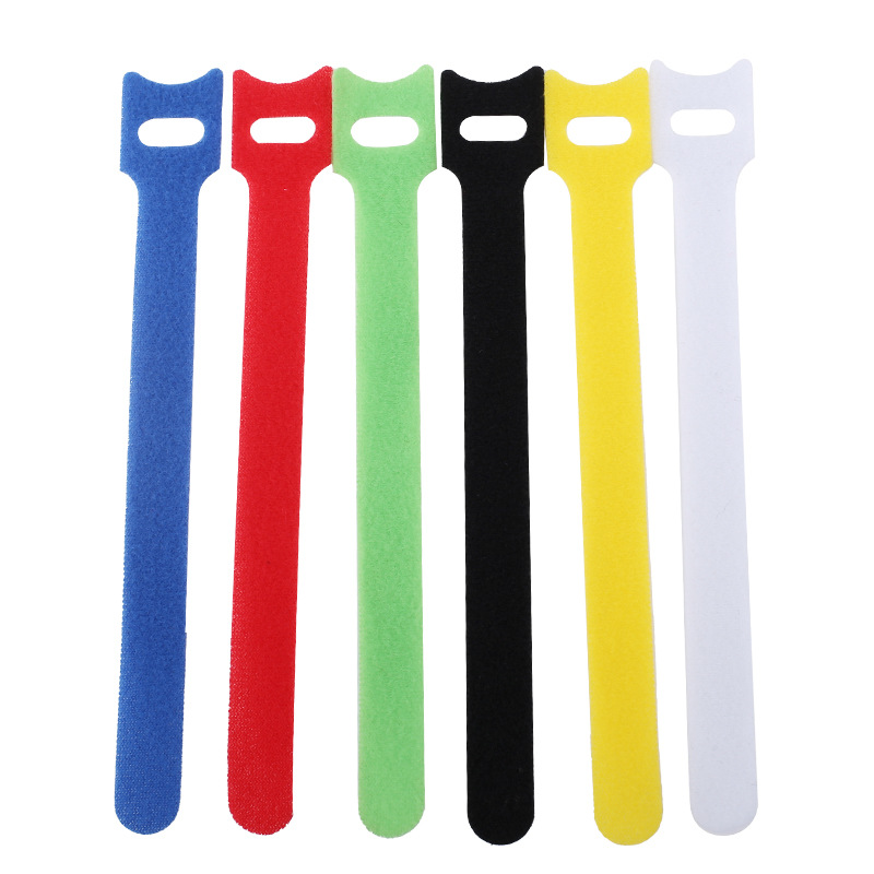 Cable Velcro Strap - 10 Pezzi Testa di Gatto a