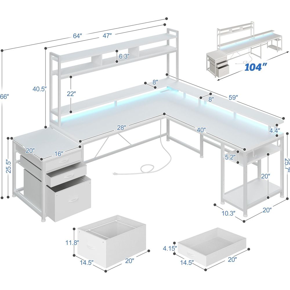 Scrivania a L da 104 Pollici p - Desk Setup Dual Monitor recensione e prezzo