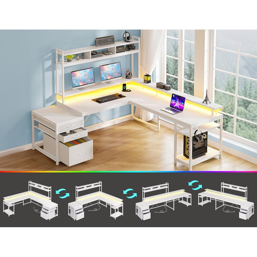 Scrivania a L da 104 Pollici p - Desk Setup Dual Monitor recensione e prezzo