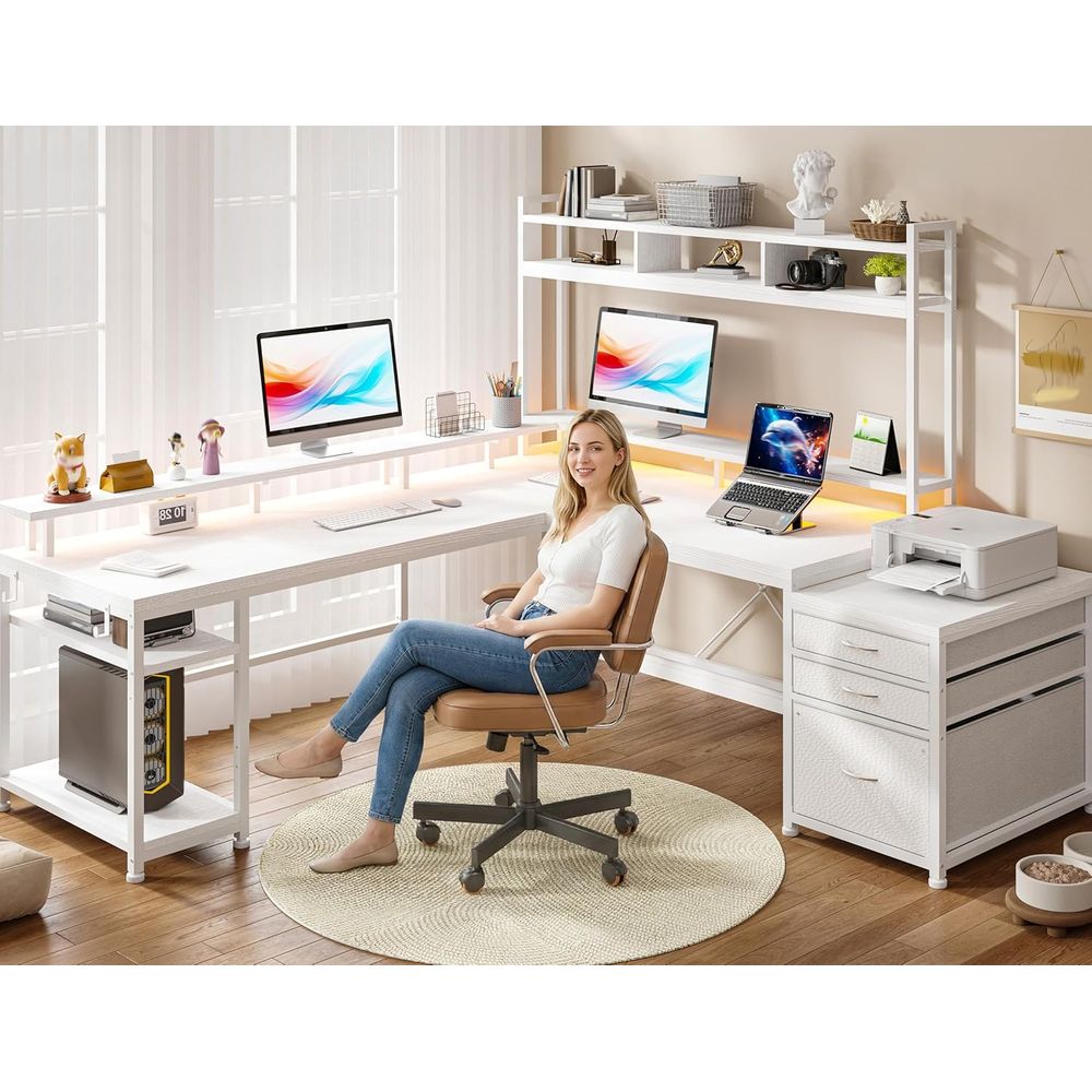 Scrivania a L da 104 Pollici p - Desk Setup Dual Monitor recensione e prezzo