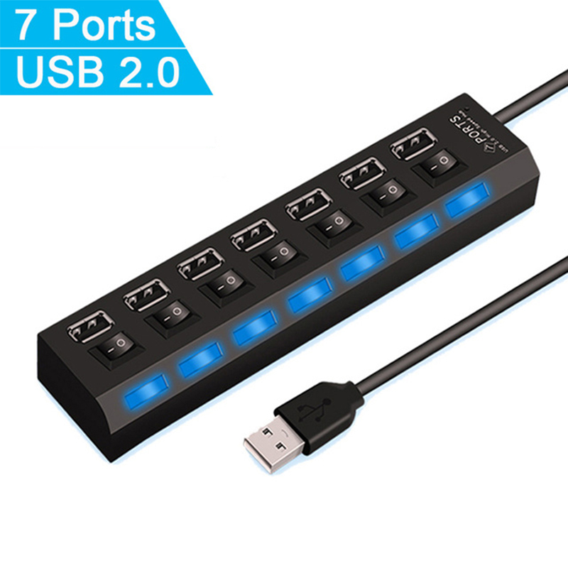 Hub USB 2.0 a 7 porte per PC,  - Desk Setup Hub recensione e prezzo