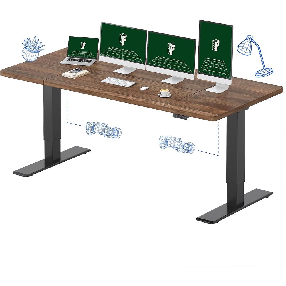 Scrivania elettrica regolabile - Desk Setup Dual Monitor recensione e prezzo